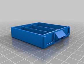 stackable storage box drawer 4 slots electronics customized 3d print model - Mito3D