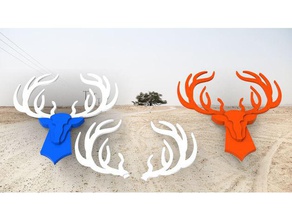 stag deer antlers sculptures christmas nsfw things hang 3d print model - Mito3D