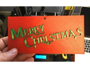 feliz navidad cardhangable decoración de la 3d print model - Mito3D