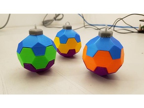 christmas bowl icosahedron decor ornament 3d print model - Mito3D