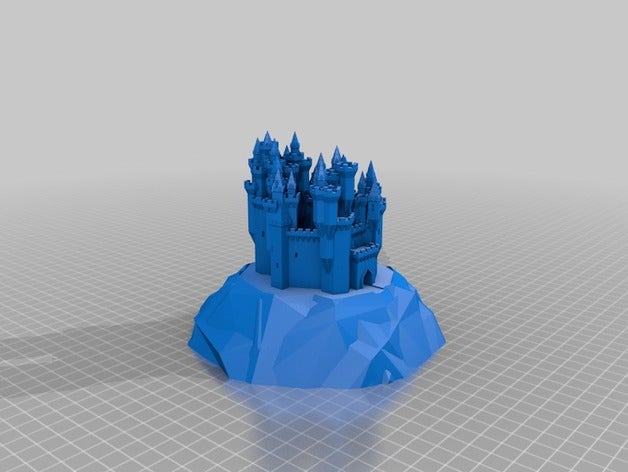 Burg Sonnenschein Gebäude Strukturen angepasst 3D print model - Mito3D