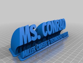 conrad de la oficina personalizado 3d print model - Mito3D