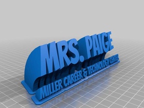 paige office personalizzato 3d print model - Mito3D
