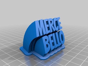 my customized sweeping 2-line name plateahmipichula office 3d print model - Mito3D