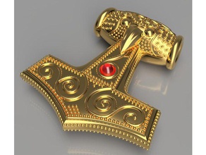 thors marteau mjolnir collier bijoux 3d colliers 3d print model - Mito3D