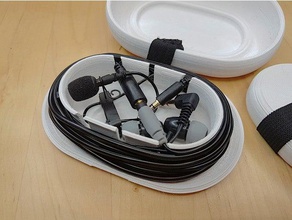 cable case camera audio management lavalier video 3d print model - Mito3D