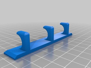 key holder 3 hooks household supplies board 3d print model - Mito3D