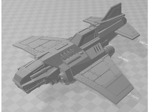 thunder lightning heavy fighter bomber toys games 28mm 28mmscale 40k miniature plane wargaming warhammer wh40k 3d print model - Mito3D