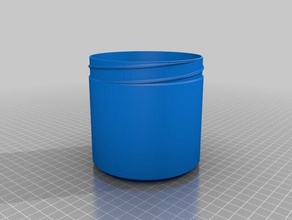 100x100 container Rändelmutter Deckel Container angepasst 3d print model - Mito3D