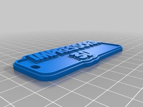 chave de porte-clés personnalisé 3d print model - Mito3D