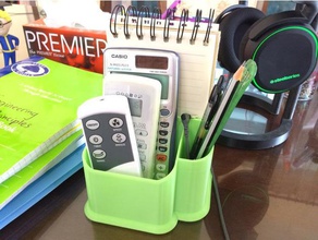 simple desk organiser office cup organizer nsfw pen pencil holder 3d print model - Mito3D