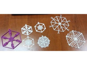 random snowflake ornament generator decor christmas tree 3d print model - Mito3D