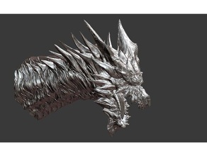 mhw kushala daora head creatures dragon monster hunter 3d print model - Mito3D