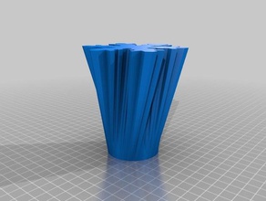 kar taneleri vazo açık bahçe spiral 3d print model - Mito3D