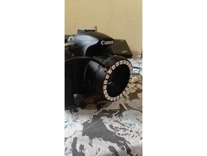 neopixel d'anneau de led monture canon ef 50mm 18 caméra 3d print model - Mito3D