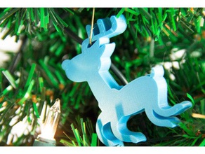 reindeerornament other christmas decoration decorations ornament tree holiday 3d print model - Mito3D