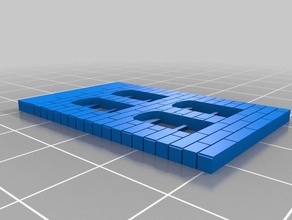 2x2 de los edificios estructuras personalizado 3d print model - Mito3D