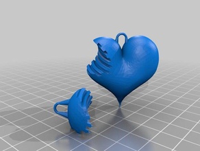 gebissen Herzen Schmuck 3d print model - Mito3D