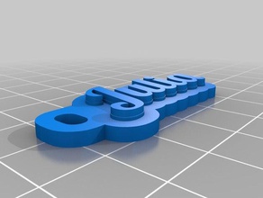 julia i portachiavi personalizzato 3d print model - Mito3D