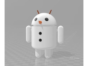 android robot snowman toy & game accessories adjustable figure snow 3d print model - Mito3D