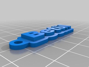 pari&uumll de porte-clés personnalisé 3d print model - Mito3D