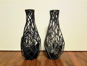 voronoi esqueleto vaso decoração 3d barra a o de flor 3d print model - Mito3D