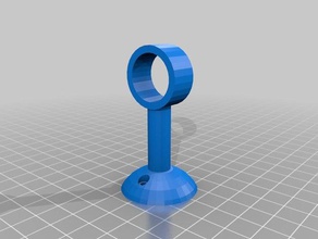 my customized curtain rod holder bathroom 3d print model - Mito3D