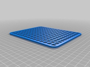 my customized parametric footplate square grid pattern vehicles 3d print model - Mito3D