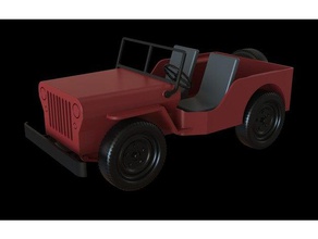 jeep les jouets jeux willys 3d print model - Mito3D