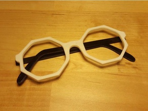 dr olivia octavius glasses props doctor eyeglasses octagon octagonal octapus spiderverse 3d print model - Mito3D