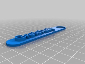 custom name tag keychains customized 3d print model - Mito3D