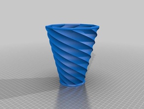 twisted vaso arredamento su misura 3d print model - Mito3D