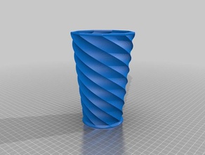 twisted vase 160mm décor personnalisé 3d print model - Mito3D