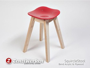 squirclestool cnc mutfak yemek 9mm akrilik cam sandalye Anahtarlık Pleksiglas kontrplak sorotec basicline zenziwerken 3d print model - Mito3D