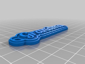 grandma keychains customized 3d print model - Mito3D