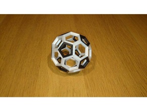 l'icosaèdre tronqué soccerball les mathématiques football 3d print model - Mito3D