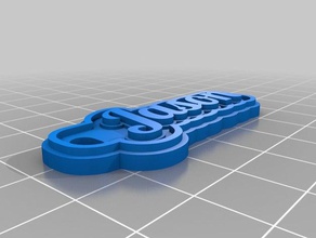 jason meine angepasste multiline-tag Schlüsselanhänger 3d print model - Mito3D