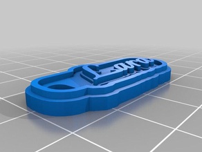 lara keychain signs logos customized 3d print model - Mito3D