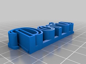 doris text sculptures customized 3d print model - Mito3D
