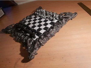 dragão penhasco tabuleiro de xadrez magnético slot quadrados jogo cliff dragonchess magnética ímãs rochas 3d print model - Mito3D