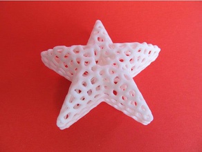 de voronoi la estrella las esculturas navidad decoración 3d print model - Mito3D