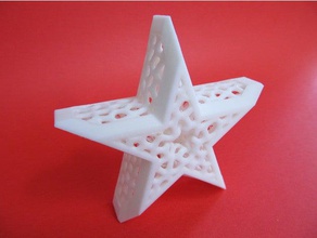 enquadrado voronoi estrelas esculturas natal decoração 3d print model - Mito3D