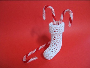 voronoi christmas stocking sculptures decoration nsfw 3d print model - Mito3D