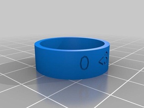 o &lt 3 anéis personalizado 3d print model - Mito3D