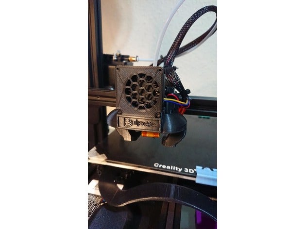 bullseye capot du ventilateur L'impression 3d conduit creality ender 3 petsfang œil de bœuf 3D print model - Mito3D