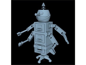 mack modello di robot articolato cartone animato classico henryrobot jetsons le articolazioni mossa printready roseyboyfriend giocattolo 3d print model - Mito3D