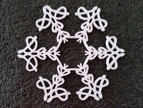 mum dad snowflakes decor christmas decoration gift ornament snowflake 3d print model - Mito3D