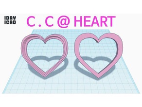 1day 1cad cookie cutter heart kitchen & dining 1day1cad cookiecutter household 3d print model - Mito3D