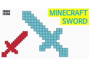 1Tag 1cad minecraft-Schwert Spielzeug & Spiele 1day1cad Spiel minecraft Schwert - 3d print model - Mito3D