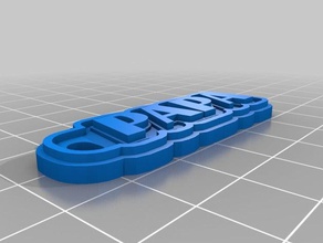 papa keychains customized 3d print model - Mito3D